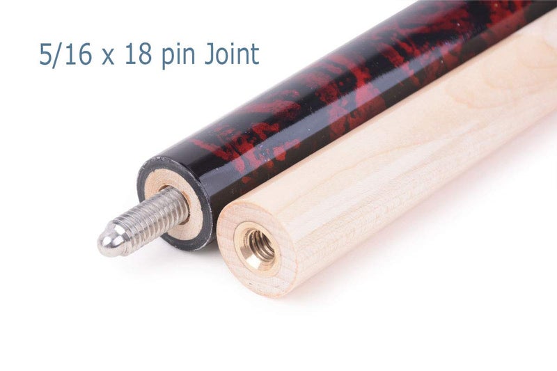AB Earth 58 inch Hand-Painted Series 2-Piece Billaird Pool Cue Stick with Irish Linen Wrap (Red, 20oz) - Image 5